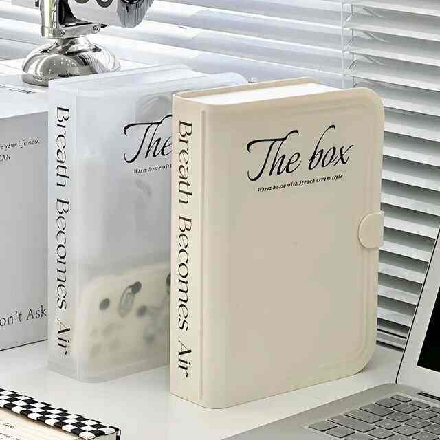 ブックオブジェ仕切り収納ボックス［2色］