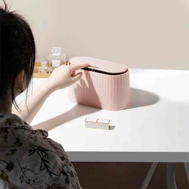 ワンタッチ ミニ 卓上ゴミ箱 2点セット［3色］