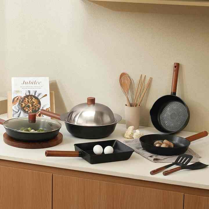 The BAUM IH チタンフライパン 2点セット［5種］