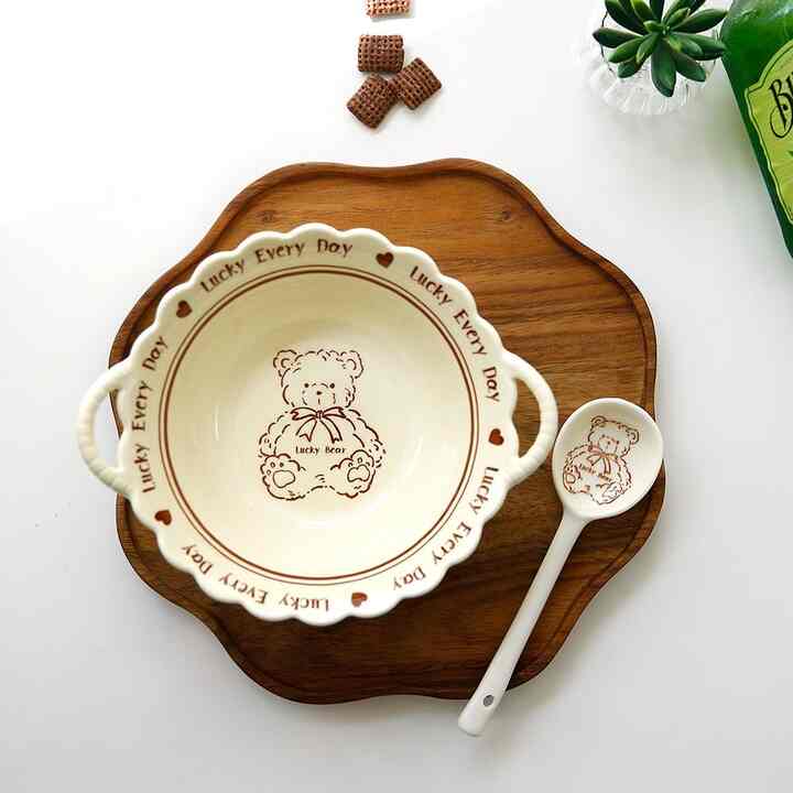 Lucky Bear ボウル＆スプーンセット