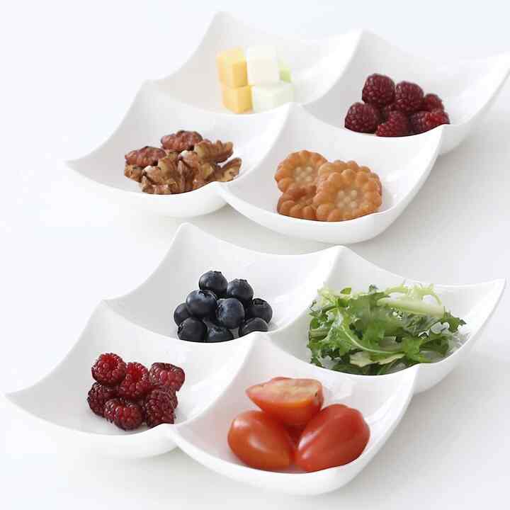 セラミック 4仕切りプレート 2点セット