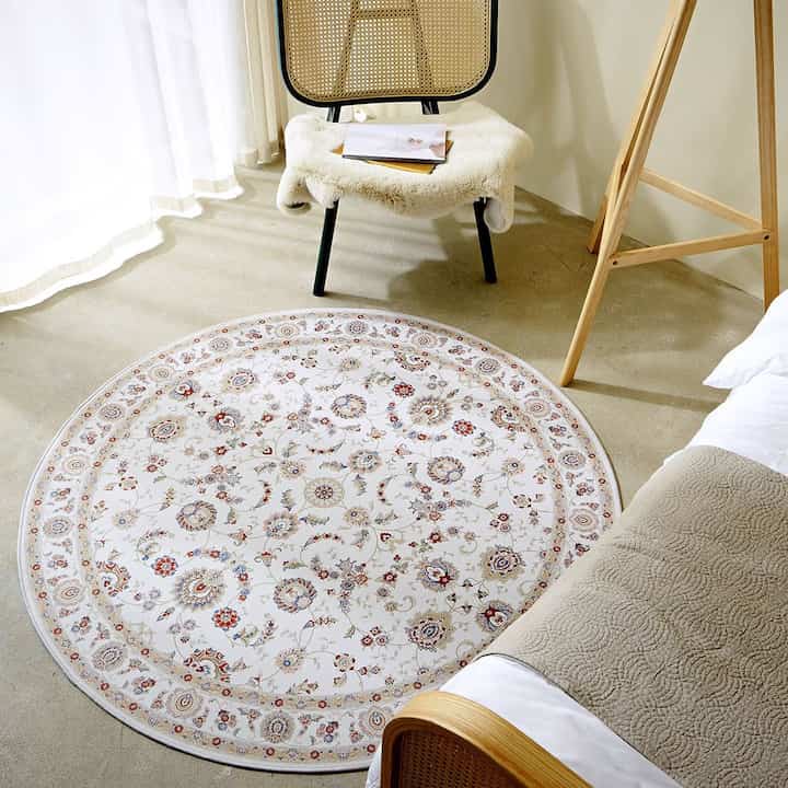 SHIRAZ ペルシアン 円形 ラグ［4色］