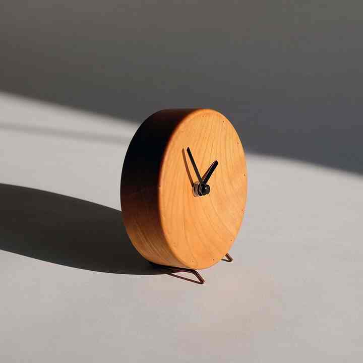 ウッド 置き掛け兼用時計［2色］