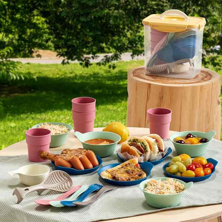 ピクニック 食器 4人 19点セット