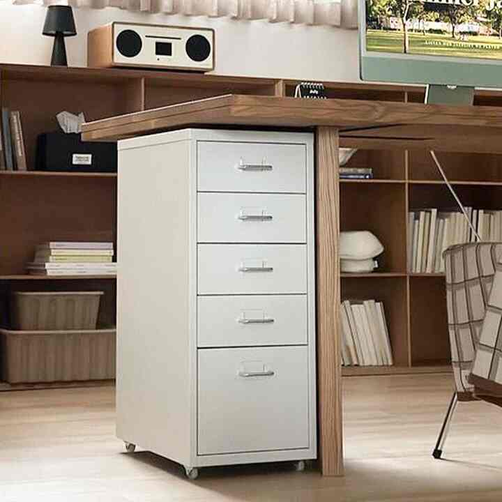 5段 スチール チェスト キャスター付き ホワイト