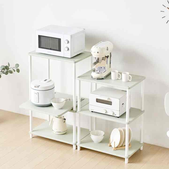 3段 レンジ台 スライドタイプ［4色］