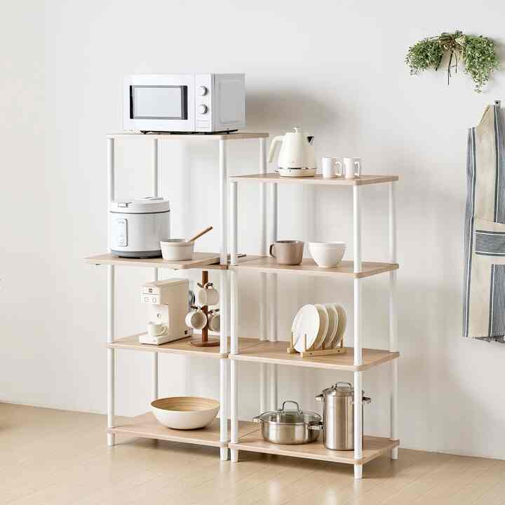 4段 レンジ台 スライドタイプ［4色］