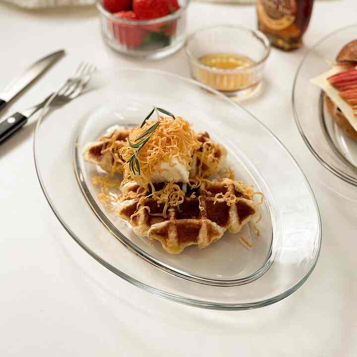 ガラス オーバルプレート L