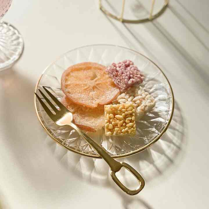 ゴールドリム オーシャン ダイヤモンド ガラス プレート