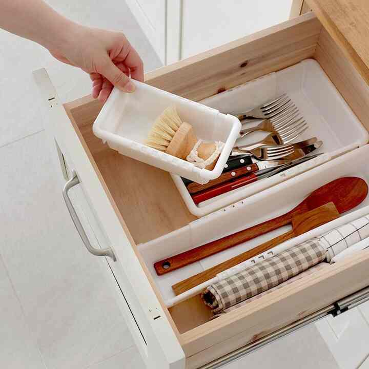 長さ調節 引き出しオーガナイザー［4サイズ］