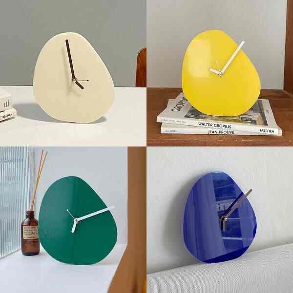 Egg アクリル 置き掛け兼用時計［4色］
