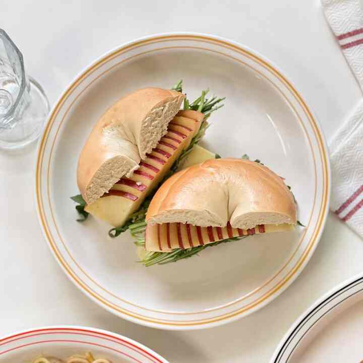 ホワイト ライン ポイント プレート ラウンド L［4色］