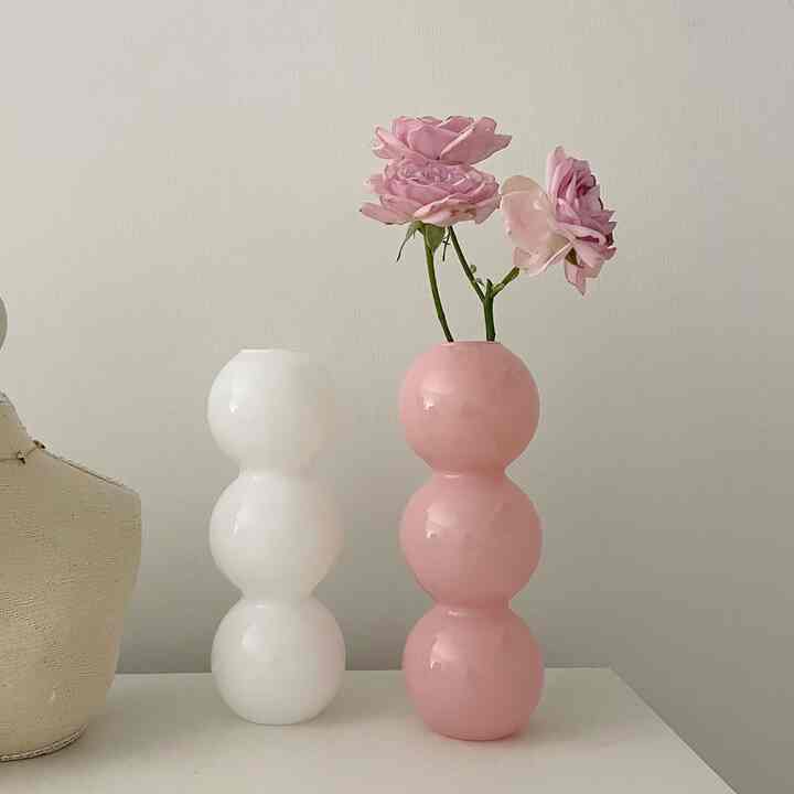 Mellow ガラス 花瓶［4色］