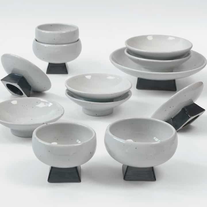 Myomee 脚付き皿 食器 2人 12点セット