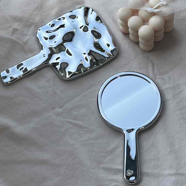 ウェイビ 持ち手付き ミラー ラウンド