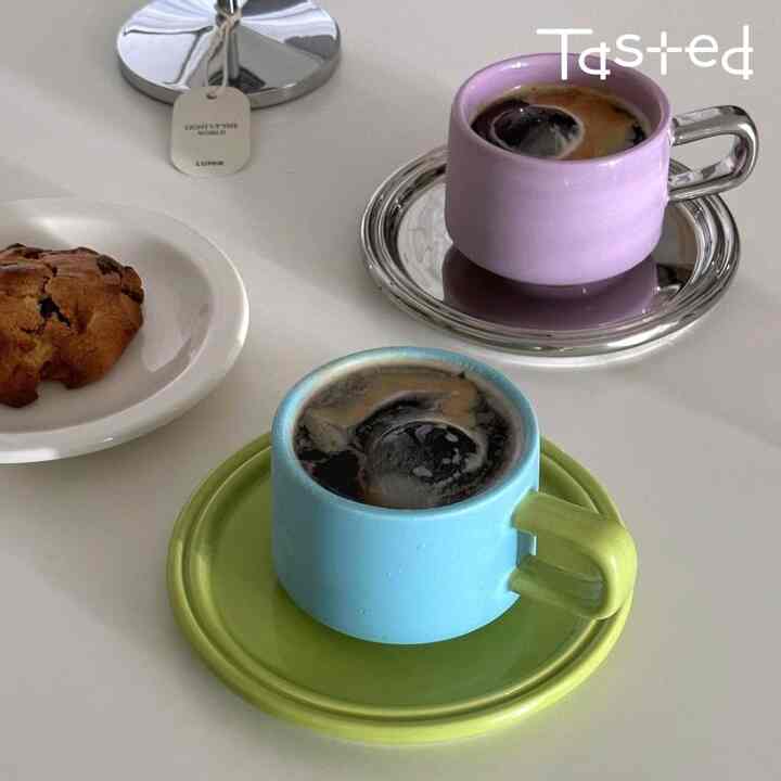 Two Tone ティーカップ＆ソーサーセット［5色］