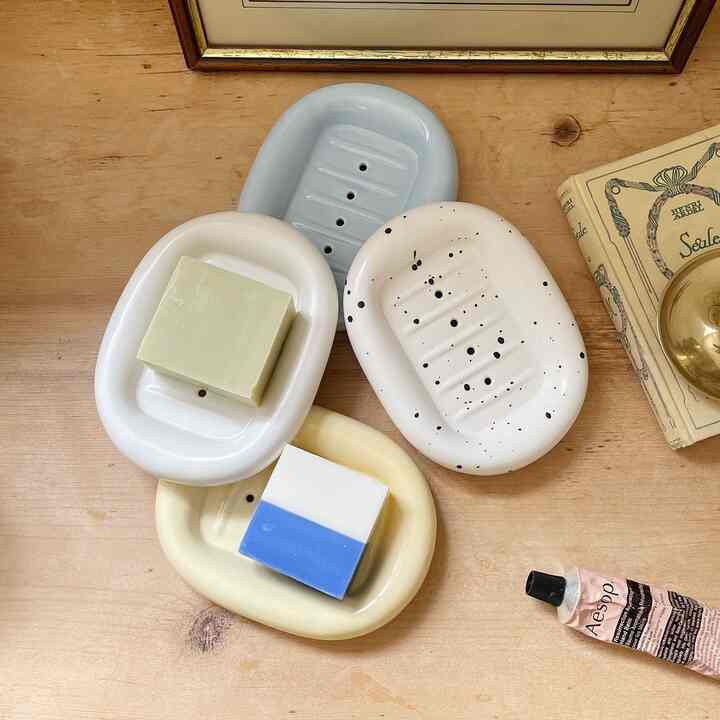 ココナッツ セラミック 石鹸置き［4色］