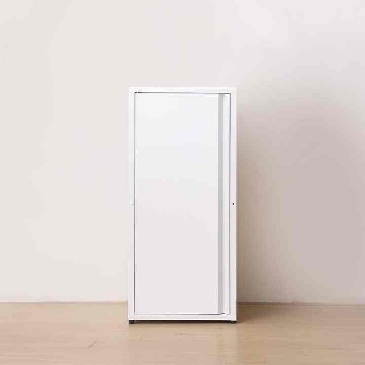メタル シングルドア キャビネット ホワイト