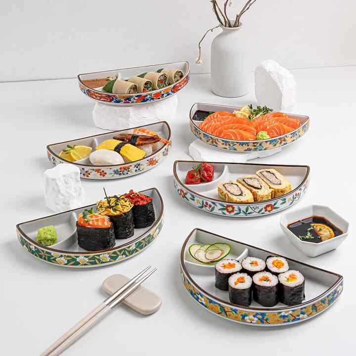 半円形 寿司プレート［5種］