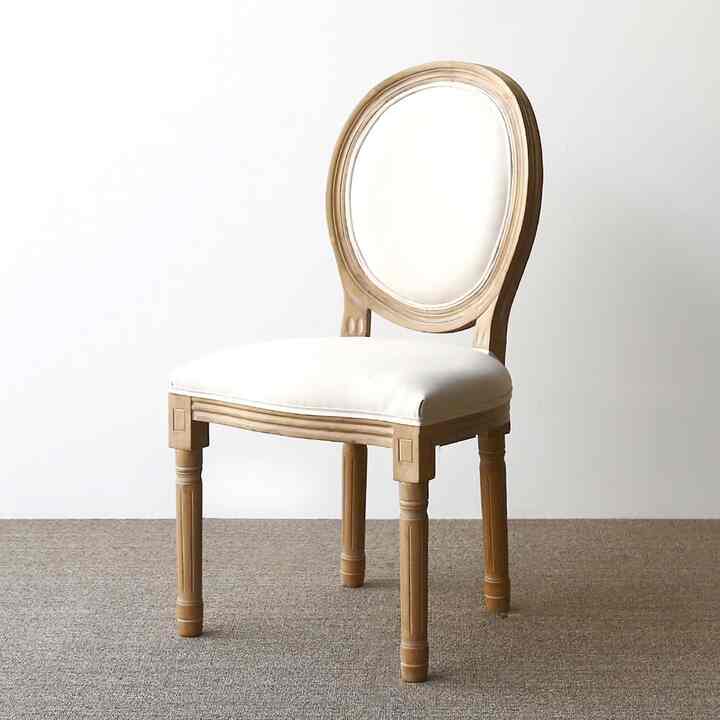 RUEL インテリアチェア ベージュ＆コットンラタン