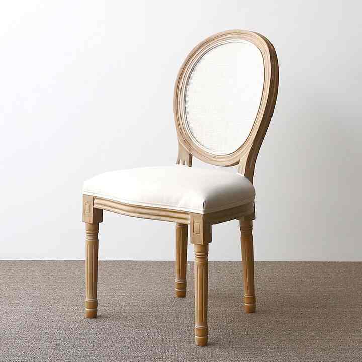 RUEL インテリアチェア ベージュ＆ファブリック