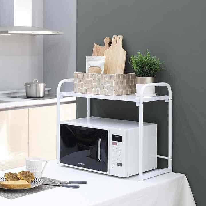 バジルウッド 電子レンジラック 1段［2色］