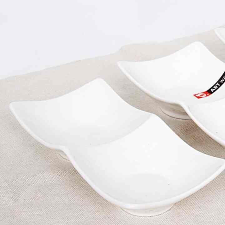 ホワイト 2つ仕切りプレート 中