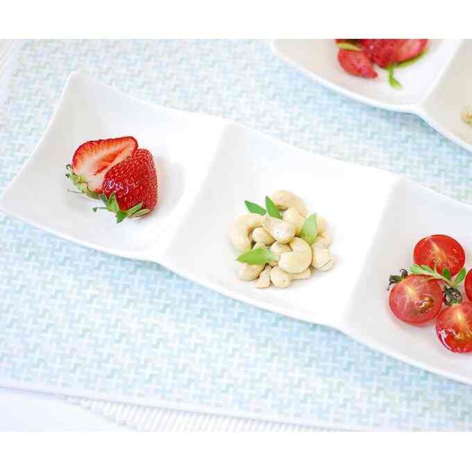 ホワイト 3つ仕切りプレート