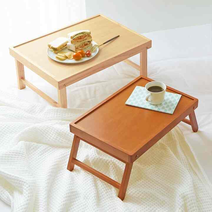 折りたたみ ウッド ベッドトレイ［2色・2サイズ］