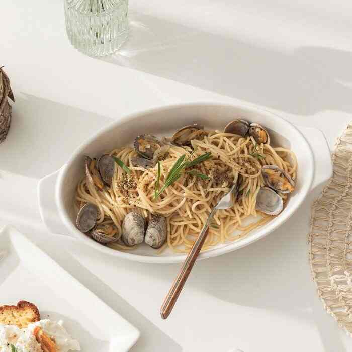 マイルド ホワイト オーバルグラタン皿 L