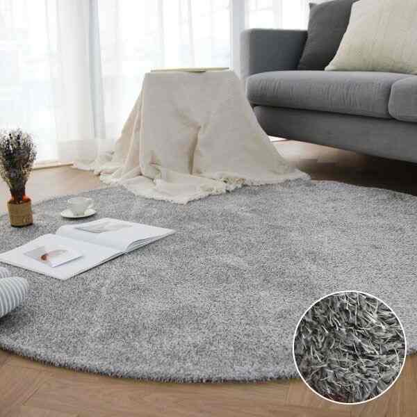 RUSH SHAGGY ラウンド ラグ［3色・2サイズ］