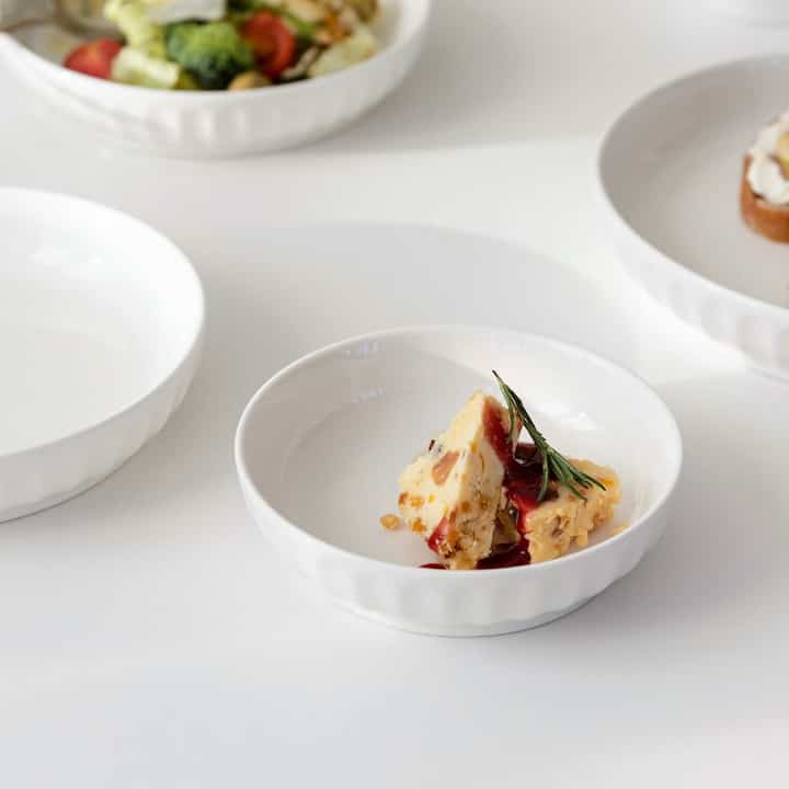 MILD ホワイト ラウンド小皿 S 13cm 2点/4点セット