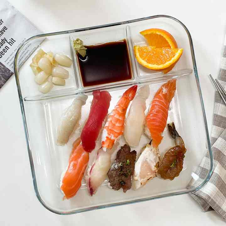 ガラス 仕切りプレート 四角 L