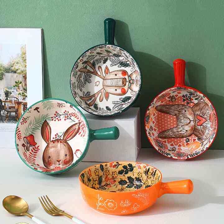 T42 クリスマス 持ち手付き パスタ皿［4色］