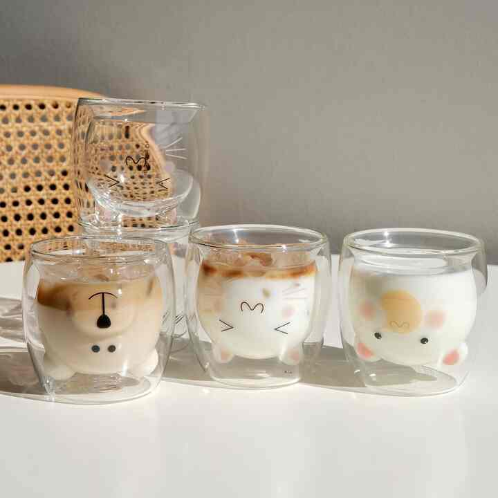 Double glass animal コップ［6種］