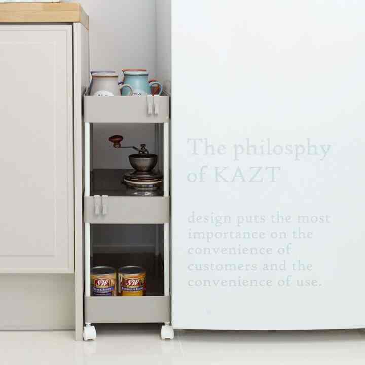 3段 隙間収納 ワゴン［3色］