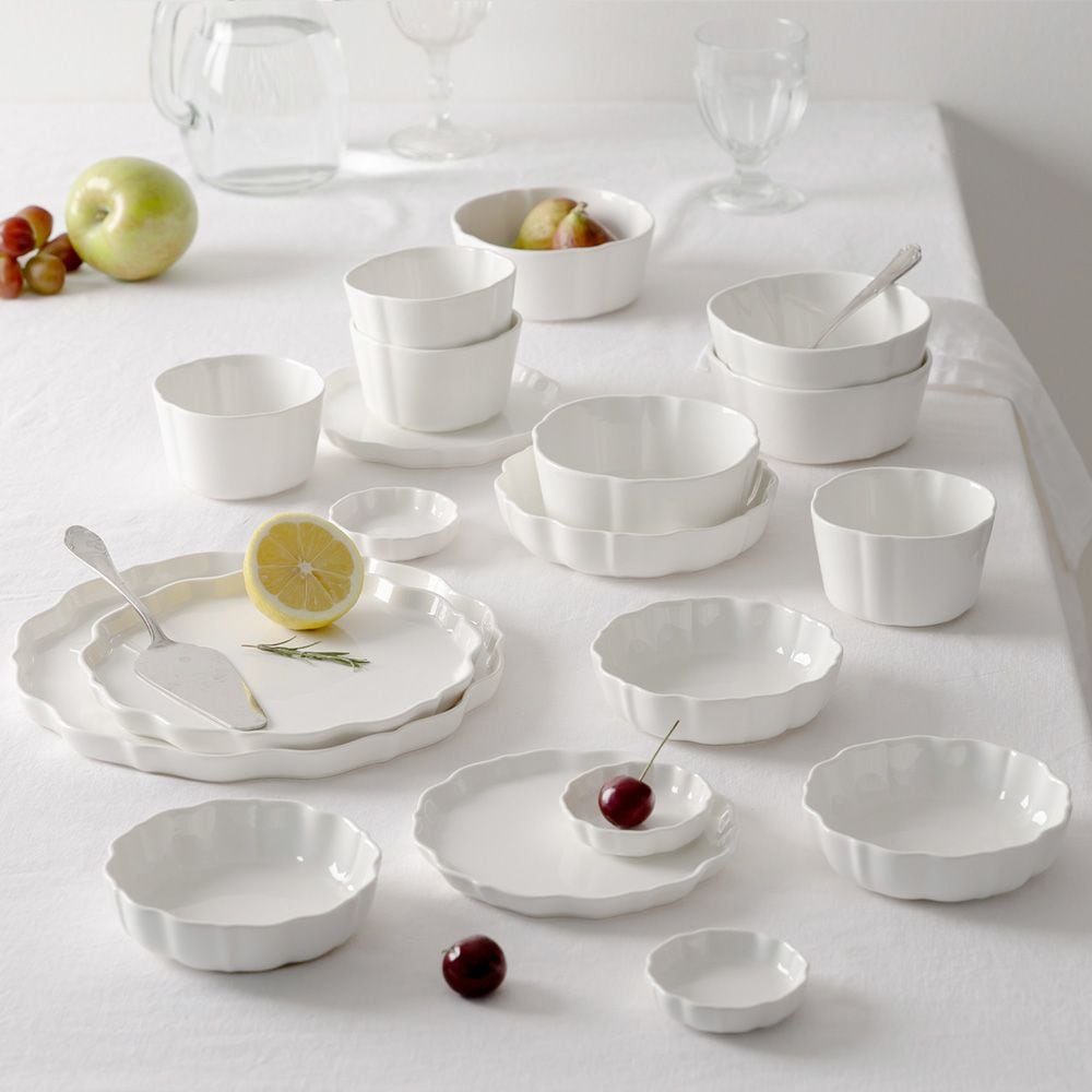 SSUEIM CLASSIC LACE 食器 4人 25点セット ホワイト 陶磁器