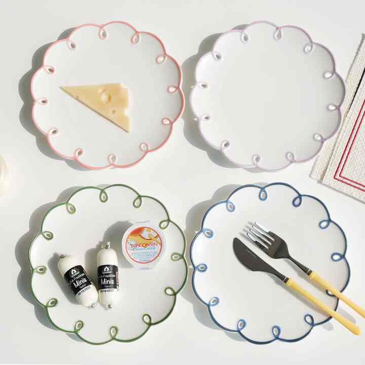 フラワー デザートプレート［4色］