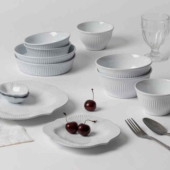 Blanc プリーツ 食器 2人 12点セット