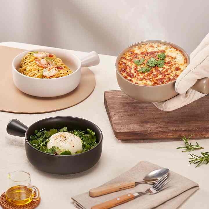 持ち手付き ボウル 2点セット［3色］