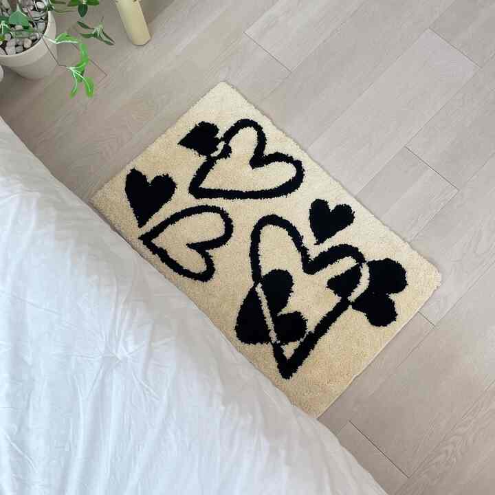 Heart タフティング ラグ