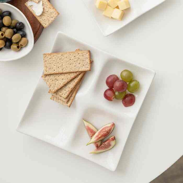 MILD ホワイト 4つ仕切りプレート22cm