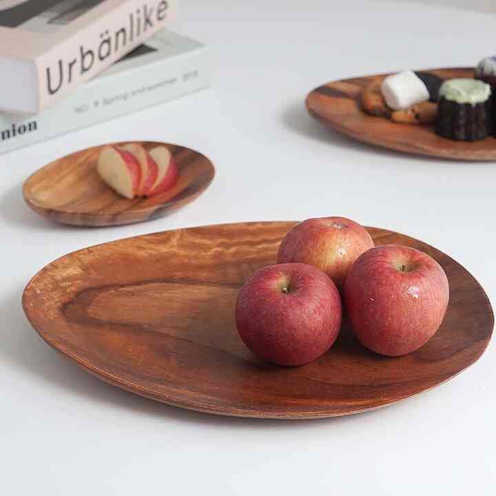 ウッド オーバルプレート 3枚セット