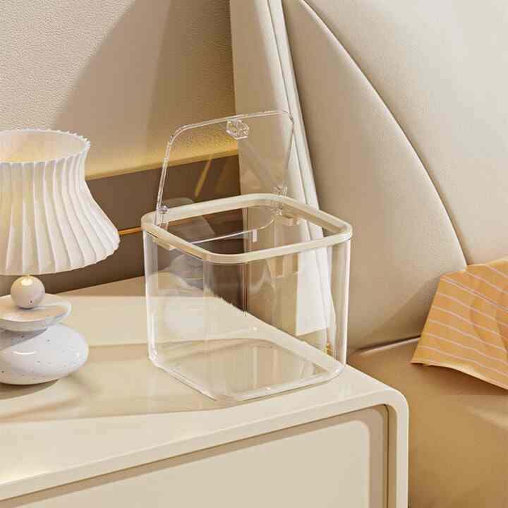 クリア ワンタッチ ミニ ゴミ箱