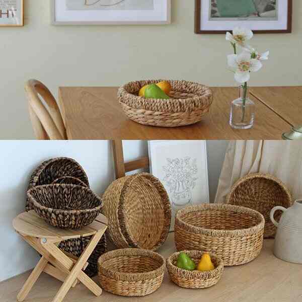 NATURAL SOLID ラタン 円形 バスケット［5サイズ］