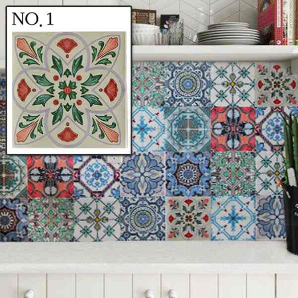 ETHNIC TILE 防水 シール 5枚セット NO.1
