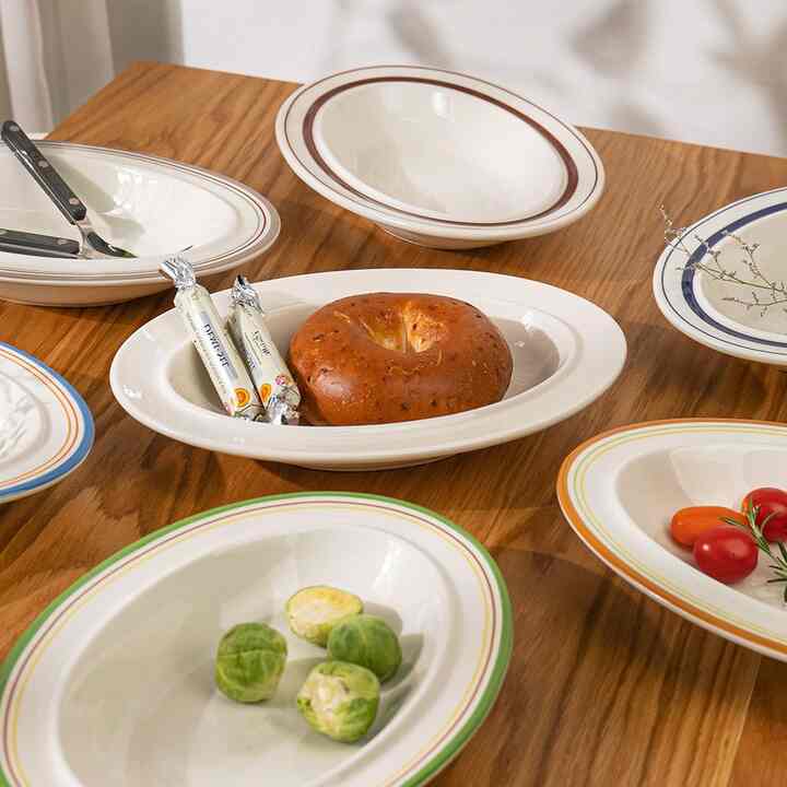 Maple オーバルボウル ホワイト 25.5cm［7色］