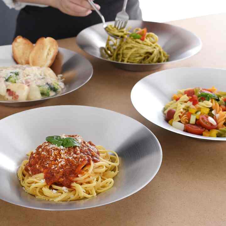 ステンレス パスタ皿 4点セット