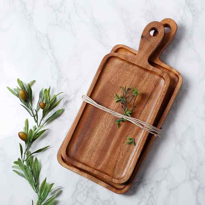 ウッド 持ち手付き プレート SIMPLE［5サイズ］