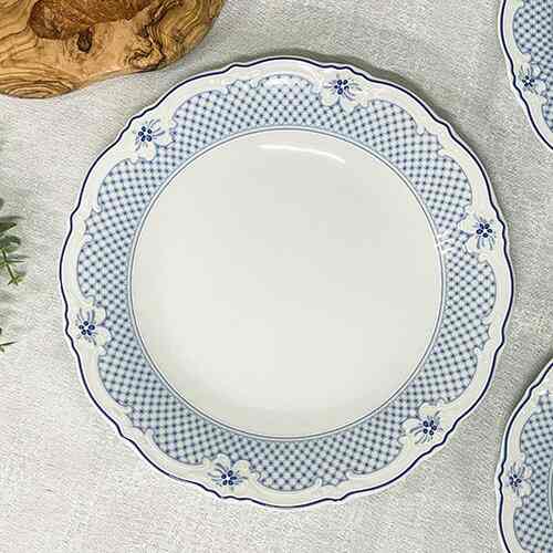 Estelle グリッドリムプレート 25cm［2色］